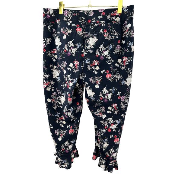 LANE BRYANT WOMEN'S THE ALLIE SLIM ANKLE FLORAL‎ PANTS PLUS size 16 - Picture 1 of 10